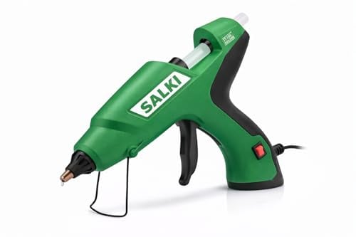SALKI Pistola de silicona caliente premium de alta potencia para barras de cola termofusibles de 11,5-12mm de diámetro, Potencia de 80W para reparaciones en taller y garaje
