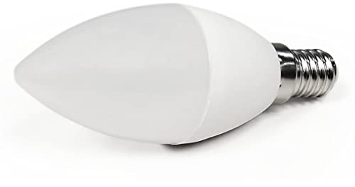 LUNIVERS Dimmbar LED Kerze 7W E14, Flimmerfrei IC-Driver, tagesweiß 4000K