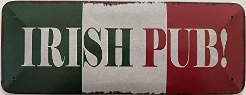 Deko7 Blechschild 27 x 10 cm Irish Pub
