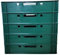 kanister-vertrieb® 5er Set E1-Kiste Eurobox Metzgerkiste Lagerbox 60x40x12,5 cm stabil für Lebensmittel geeignet (grün)