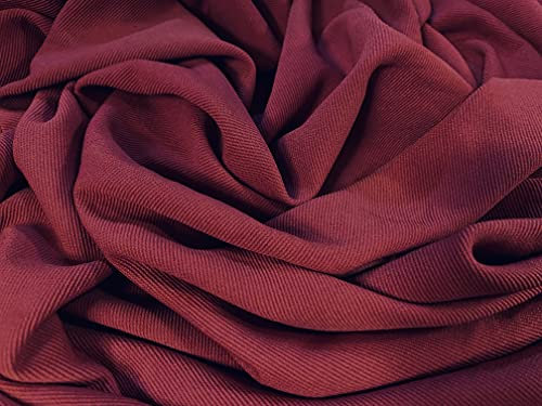 Ottoman Feinripp-Stretch-Spandex-Jersey-Stoff, Meterware, Himbeere