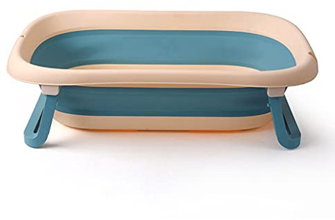 CongMing-huajia Asiento Independiente de Cubo De Baño para Bebé Grande Bañera de Inmersión Duradera Plegable con Respaldo Grande El Bebé Puede Acostarse Y Sentarse En El Cubo De La Bañera B