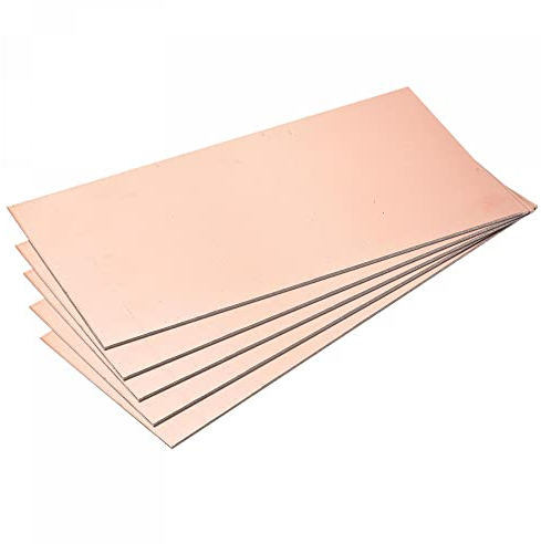 sourcing map 5 Stück PCB Kupfer Plattierte Platinen Laminat 200mm x 100mm x 1.5mm FR4 Glasfaser Einseitig für Schaltungsprojekte