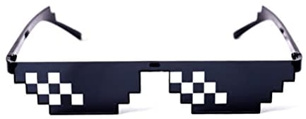SouiWuzi Sonnenbrille Pixelated Mosaik Gläser Party Brille MLG Shades Schwarz, Schmuckdekoration