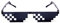 SouiWuzi Sonnenbrille Pixelated Mosaik Gläser Party Brille MLG Shades Schwarz, Schmuckdekoration