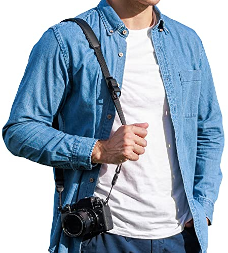 PROfezzion Mirrorless Camera Shoulder Neck Strap with Metal Secure Quick Release Buckle for Canon EOS R RP R1 R3 R5 R6 R7 R8 R10 R50 R100 Nikon Z30 Z50 Z50II Z5 Z6 Z6II Z6III Z7 Z7II Z8 Z9 Zfc & More