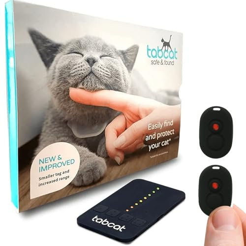 Tabcat V2 Cat & Kitten Tracker - More Accurate than GPS - No Monthly Fee or Subscription - Includes 2 Homing Tags - Up To 150m Range - Small & Lightweight Tags Perfect to Find Indoor & Outdoor Cats