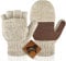 Migliore Wear Winterhandschuhe Herren Damen, Fleece Fingerhandschuhe, Rutschfester Griff & Touchscreen Thermohandschuhe, Warme Wollhandschuhe Fingerlose für Radfahren Angeln