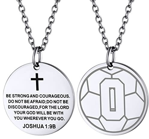 Supcare Hundemarke Personalisiert Halskette Herren Fußballmuster Nummerkette Dog tag Kette Anhänger Hundemarke Militär Kruzifix Kette Kettenanhänger Religious Cross Necklace Modeschmuck für Mutter