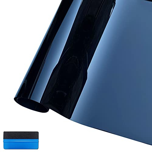 NewL Rouleau de Film Vinyle Ultra Brillant Noir Piano de qualité supérieure - Canaux de libération d'air pour Toit de Voiture, Pilier d'aile de Moto (Noir Ultra Brillant, 30 cm x 300 cm)