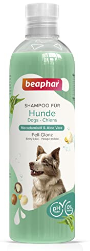BEAPHAR - Hundeshampoo Fell-Glanz Für Hunde Aller Rassen - Hautfreundlich - Mit Macadamiaöl Und Aloe Vera - 0% Parabene - Frischer Duft - Vegan - 250 ml
