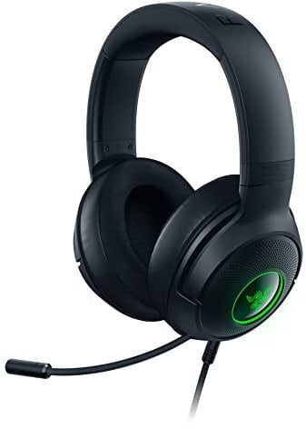 Razer Kraken V3 X Upgraded Model Long Play Comfortable Wired Gaming Headset, USB Connection, Lightweight 280g 7.1 Surround Sound, TriForce 40mm Driver, Unidirectional Microphone, Noise Cancelling,