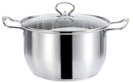 OQHAIR Cocina de Acero Inoxidable U Cocina no magnética de Doble Fondo silios de Cocina Multiusos Sartén Antiadherente General (Size : 22cm) (18cm)