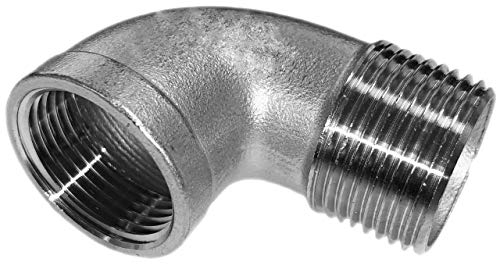 Gewinde Fitting Edelstahl V4A | Winkel 90 Grad IG x AG | 2 Zoll