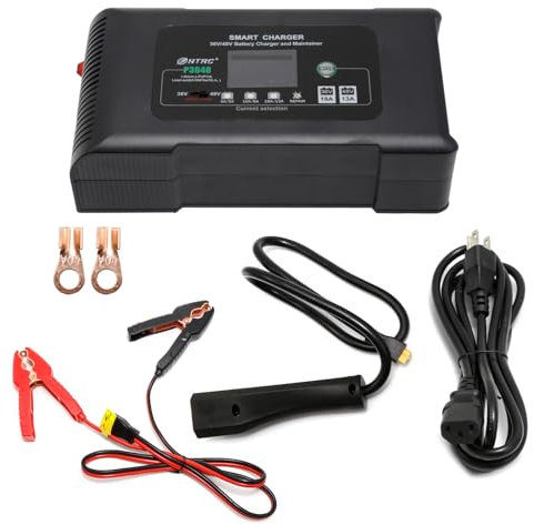 Chargeur de batterie intelligent pour chariot de golf 36 V et 48 V – Charge rapide 18 A, pour batteries au lithium, plomb-acide AGM/Gel/SLA, remplacement pour EZGO RXV et TXT, voitures, bateaux