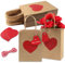 Jangostor 24 Stück Valentinstag Geschenktaschen mit Tags Valentines Kraftpapier Taschen Valentinstag Papiertüte mit Griffe für Valentinstag Hochzeit Jubiläum Geburtstagsparty