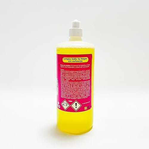 EL GÜENÍSIMO - Limpiador Multiusos - Fórmula Biodegradable - Aroma Fresco Duradero - Formato Recambio - Ideal Cocina, Baño y Más, Multicolor - 1 l