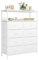 Nicehill Chest of Drawers, Dresser for Bedroom with 8 Drawers, Tall Storage Organizer Unit with 2-Layer Shelves, Large Storage Organizer Unit for Bedroom, Kids room, Living room, Closet(White)