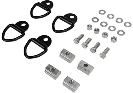 Akozon T-Nutensteine ​​aus Metall, Leicht, Kompakter Antrieb, Maschinenschrauben, Bolzen, Passend für Ladeflächenschienen von Pickup-Trucks, Seitenschienenanker für die