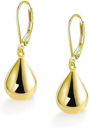 Tofbs Elegante Tropfenform Ohrringe Aus Vergoldetem Edelstahl Für Damen Hochwertige Ohrhänger In Klassischem Design Zeitlose Schmuckstücke Für Jeden Anlass