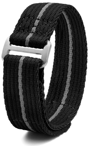 watchdives Nylon-Uhrenarmband, Klettverschlüsse, Einteiliges Uhrenarmband 20mm 22mm, Sportuhrenarmbänder für Männer und Frauen Passend für 6,3-9,0 Zoll Handgelenk