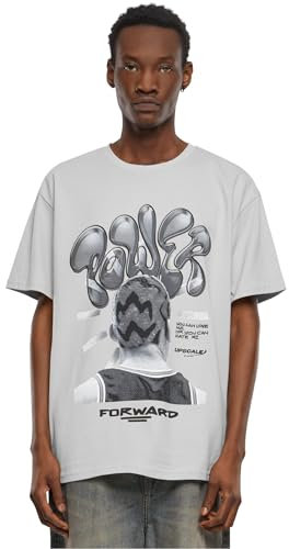 Mister Tee Herren Power Foward 2.0 Oversize Tee lightasphalt, L