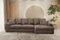 Kaiser Möbel, Sofa mit schlaffunktion, mit Bettkasten, Schlafsofa Gabon, Designer L-Form Sofa, Modern Design Couch, Polsterecke, Freistehend, Stoff- Plüsch Zoom Braun Rechts