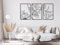 VAILLA ® 3er set Blumen Wanddeko, Blume Wanddekoration aus Holz, Wandbilder Home Dekoration, 3D Wall Art, Große Wand Deko, Bilder für Schlafzimmer, Wohnzimmer und Küche (Blumen 16)