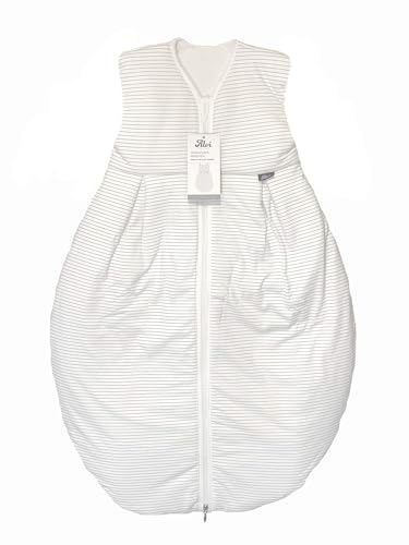 Alvi Kugelschlafsack Mäxchen light Baby-Schlafsack & Löffel DeinKinderland| Sommer-Schlafsack | atmungsaktiv | TOG 0,5 | (Traumstreifen, 110 cm)