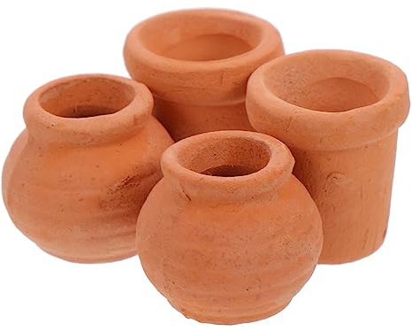 BESPORTBLE 4Piezas Macetas de Cerámica Miniatura para Plántulas Macetas Ligeras para Interiores y Exteriores para Plantas Pequeñas
