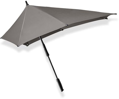 SENZ ° XXL Stick Storm Regenschirm Silk Grey, Seide, Grau