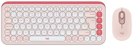 Logitech Pop Icon Combo, Ensemble Clavier et Souris Bluetooth, Frappe Confortable, Touches et Boutons programmables, clics discrets, Easy-Switch Jusqu’à 3 dispositifs