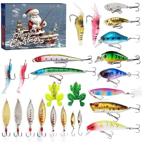Fischerei Adventskalender 2024 24 Tage des Countdown -Fischerei -Tackle -Adventskalender