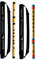 Musikalische Kombi-Flöten D Natural 7 Loch (45,7 cm) & G-Skala (43,2 cm) Bambusflöte Bansuri mit Flöte Tragetasche gratis