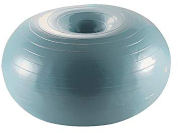 Keenso Donut-Ball, Aufblasbarer Gymnastikball, Kerntraining, Stabilitätsball für Yoga, Pilates, Gleichgewichtstraining (Grey)