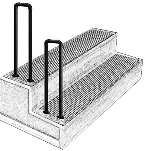 Metall il für Zement und Holzstufen Außentreppe il mit Latten-Design für Außentreppe Geländer für Balkon und Terrasse