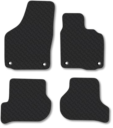 VW Scirocco (2009-2017) 5mm Rubber Car Mats | Heavy Duty Rubber Tailored Fit Floor Mats Full Coverage Durable Waterproof Accessories Easy Clean Anti Slip Made in the UK
