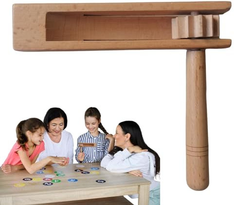 Hölzerne Geräuschmacher | Ratsche aus | Klassisches Musikinstrument für Sportveranstaltungen, Partys und Familienfeiern | Spaß & Lauter Sound Maker