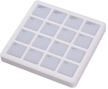HUIOP MIDI Controller Pad 16 Velocity Sensitive RGB Backlight Pads MIDI Keyboard Beat Machine BT Connection Portable MIDI Pad DJ Music Arrangement Professional Keyboard