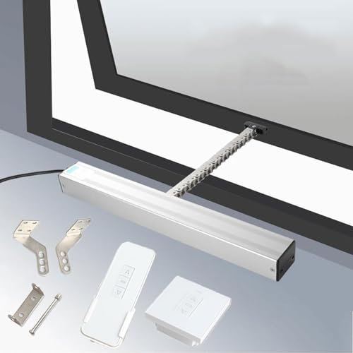 SAYEYBU Elektrischer Fensterheber-Antrieb (24V, 300–1000 Mm Hub), 600 N Geräuscharmer Kettenfensterheber, Für Dachfenster/Dachlüfter,Silber,700mm