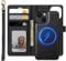 XTCASE Magnetic Case for iPhone 13 Mini / 12 Mini Compatible with MagSafe, 2 in 1 Removable PU Leather Cover Protective Flip Case Card Slots Wallet Pouch Shockproof Black
