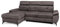COMFTY-CO. Ecksofa Young – Schlafsofa mit Stauraum & 3 verstellbaren Kopfstützen – L-Form Couch 250x105x47 cm mit Komfortsitz - Links - Samt Grau