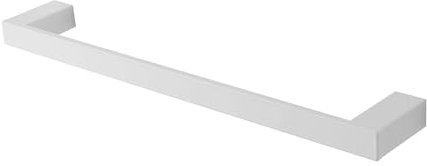 Porta Asciugamani Diritto Da Muro L 45 Cm In Alluminio Bianco Linea Accessori Bagno Sky, Con Fissaggi Inclusi