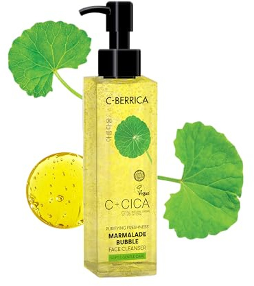 C+CICA C-BERRICA PURIFYING FRESHNESS MARMALADE BUBBLE FACE CLEANSER - soft & gentle care. K-Beauty inspired GLASS SKIN routine infused with Centella Asiatica and Vitamin C, 150ml