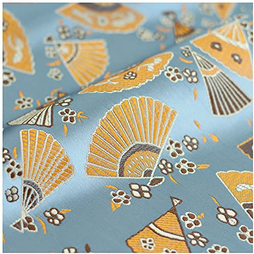 Tissu brocart au mètre, motif jacquard à fleurs chinoises, largeur 75 cm