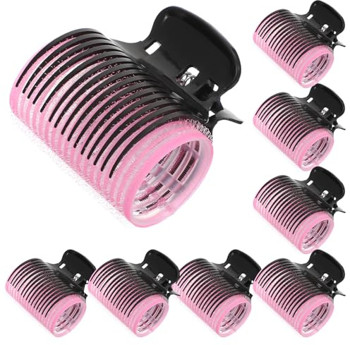 16 Stück Lockenwickler Set Hot Roller Clip Lockenwickler Klammern Clips Kunststoff Lockenstab Papilotten Klammern Lockenwicklers Groß Selbsthaftend Ersatz Lockenwicklers für Lange Mittlere Kurze Haare