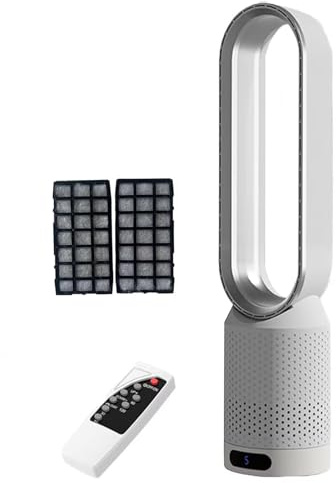 Ventilatore Senza Pale Caldo Freddo filtri Extra Telecomando Automatico Torre oscillante 8velocità Funzione Timer di 2 Ore