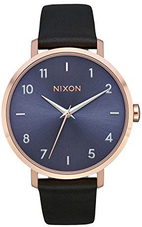 Nixon Damen Analog Quarz Uhr mit Leder Armband A1091-3005-00