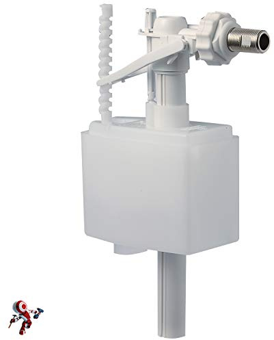 CR Rubinetto a galleggiante universale e compatto, 3/8 attacco universale, riempimento rapido e silenzioso, ampia regolazione di scelta del carico d'acqua, sistema antisifonaggio, ottone, giallo