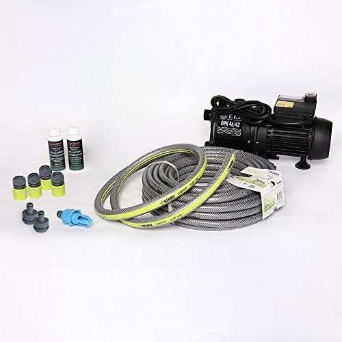 G BETTWARENSHOP – Befüll- und Entleerset für Wasserbetten Komplettset mit Elektro-Pumpe, Schläuchen & Adapter – selbstansaugende Wasserpumpe zum Auspumpen von Wasserbetten Komplettset